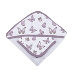 Newcastle Classics Winsome Butterflies Cotton Hooded Towel Set for Cozy Bath Time Fun - Baby & Toddler > Baby Bathing Cotton Hooded Towel & Washcloth Set