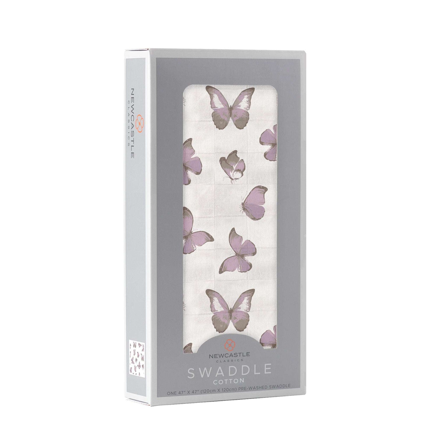 Newcastle Classics Winsome Butterflies Muslin Swaddle Blanket for Versatile Baby Use - Baby & Toddler > Swaddling & Receiving Blankets Cotton Swaddle