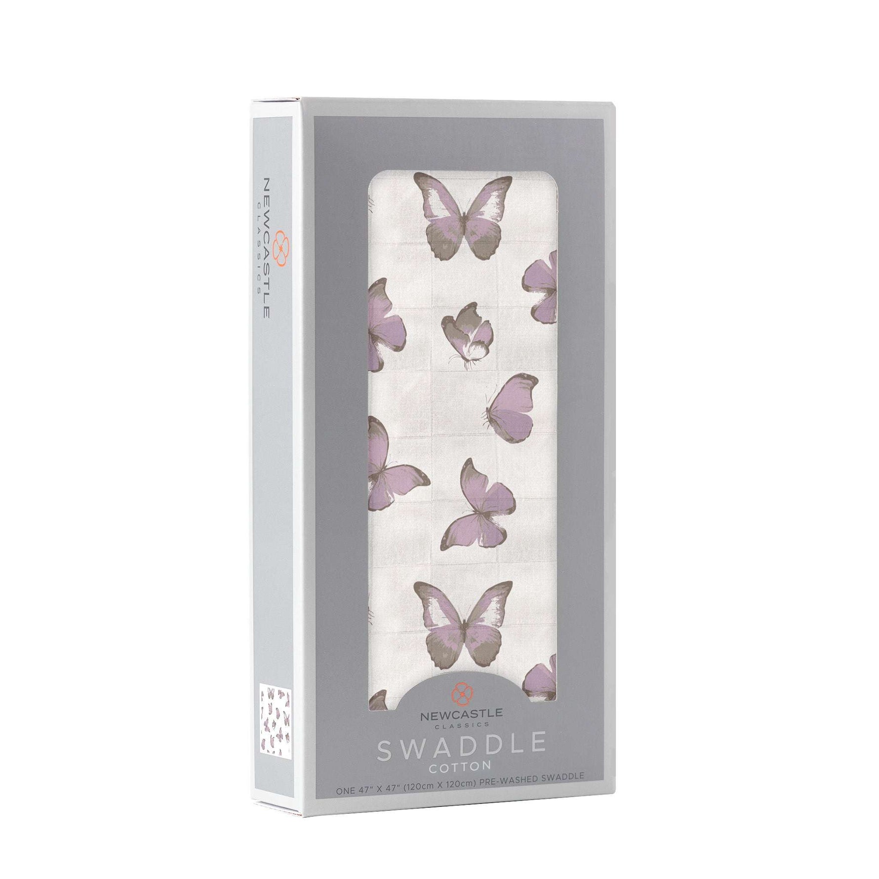 Newcastle Classics Winsome Butterflies Muslin Swaddle Blanket for Versatile Baby Use - Baby & Toddler > Swaddling & Receiving Blankets Cotton Swaddle