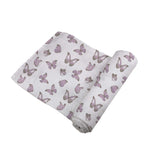 Newcastle Classics Winsome Butterflies Muslin Swaddle Blanket for Versatile Baby Use - Baby & Toddler > Swaddling & Receiving Blankets Cotton Swaddle