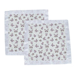 Newcastle Classics Winsome Cotton Muslin Baby Blankie Twin Pack for Comfort and Security - 