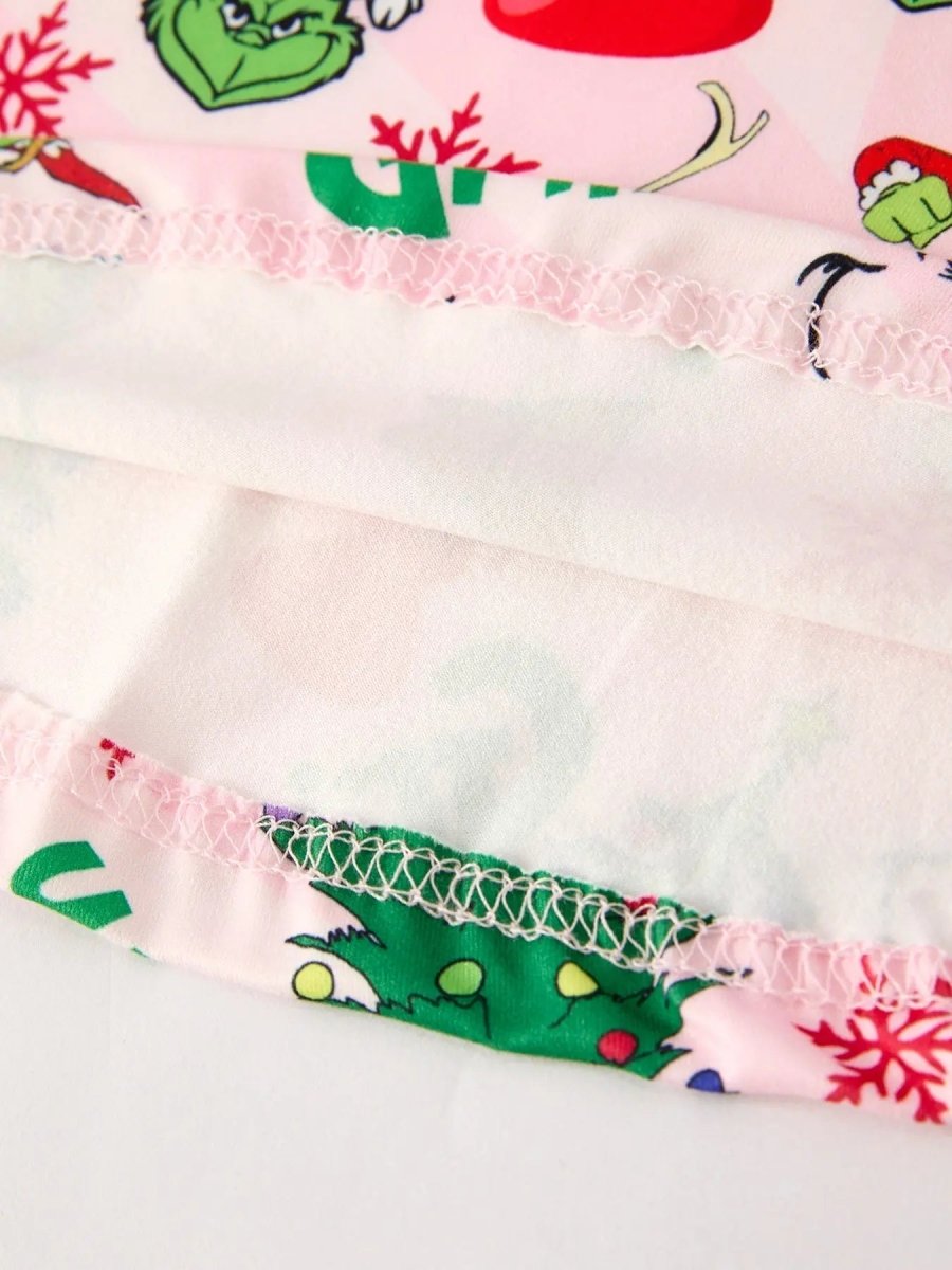 Rylee Faith Designs Winter Christmas Character Print Girls Dress - Everetts Place Boutique - 