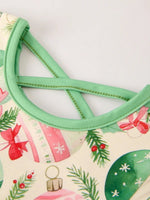 Rylee Faith Designs Winter Christmas Green Pocket Dress Girls Holiday Outfit - Everetts Place Boutique - 