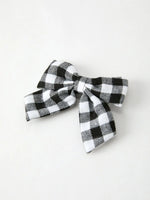 Rylee Faith Designs Winter Christmas Plaid Bow Hair Clip Festive Accessory - Everetts Place Boutique - 