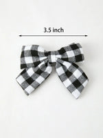 Rylee Faith Designs Winter Christmas Plaid Bow Hair Clip Festive Accessory - Everetts Place Boutique - 