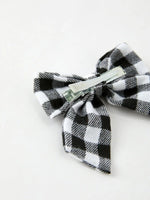 Rylee Faith Designs Winter Christmas Plaid Bow Hair Clip Festive Accessory - Everetts Place Boutique - 