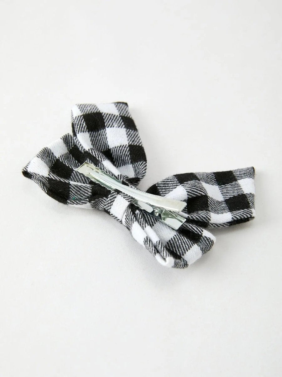 Rylee Faith Designs Winter Christmas Plaid Bow Hair Clip Festive Accessory - Everetts Place Boutique - 