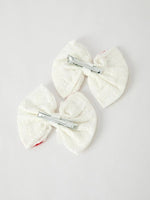 Rylee Faith Designs Winter Christmas Santa Hair Clips Two Pack Festive Accessory - Everetts Place Boutique - 