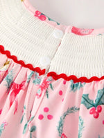Rylee Faith Designs Winter Christmas Smocking Embroidery Colorful Girls Dress - Everetts Place Boutique - 