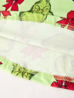 Rylee Faith Designs Winter Christmas Tree Bow Character Print Green Girls Dress - Everetts Place Boutique - 