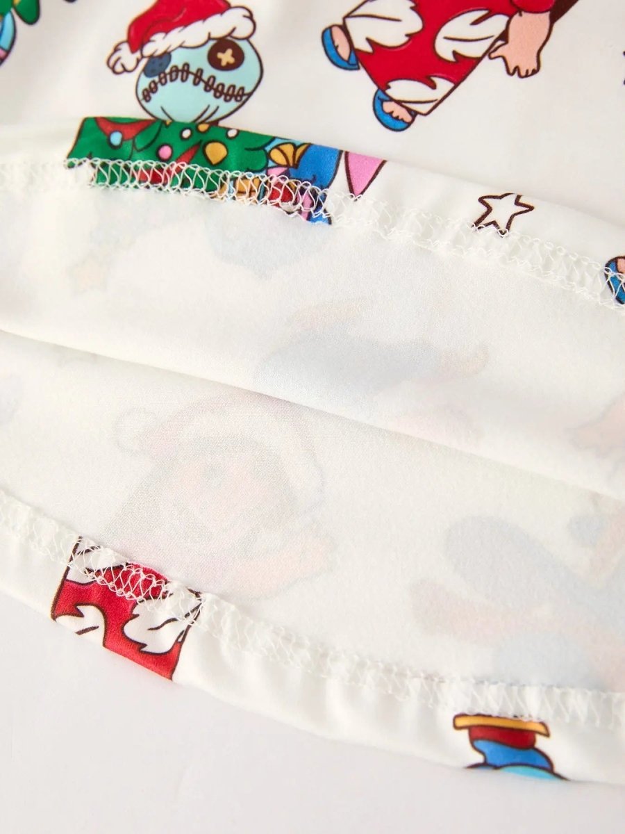 Rylee Faith Designs Winter Christmas Tree Character Print Girls Long Sleeve Casual Dress - Everetts Place Boutique - 