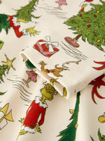 Rylee Faith Designs Winter Christmas Tree Character Print Green Girls Dress - Everetts Place Boutique - 