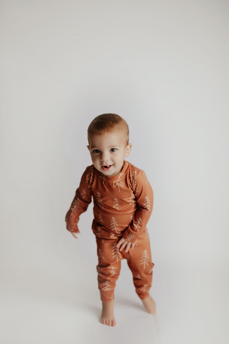 Three Little Tots Winter Pine Tree Jammies - 