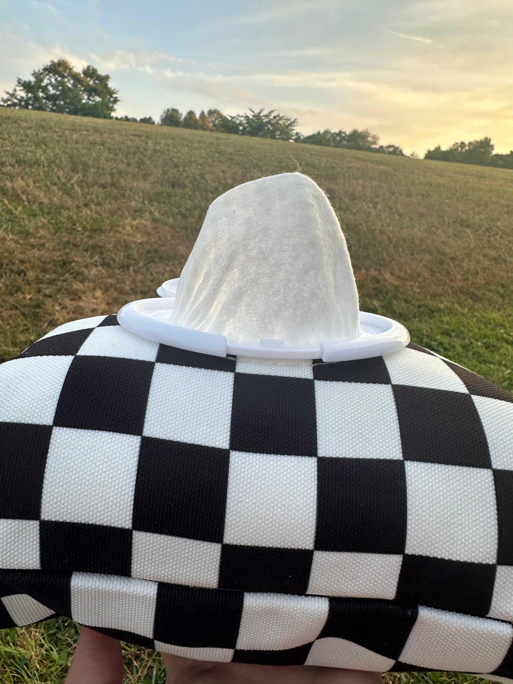 The Good Village Cloth Co. Wipes Clutch | Black Check - 