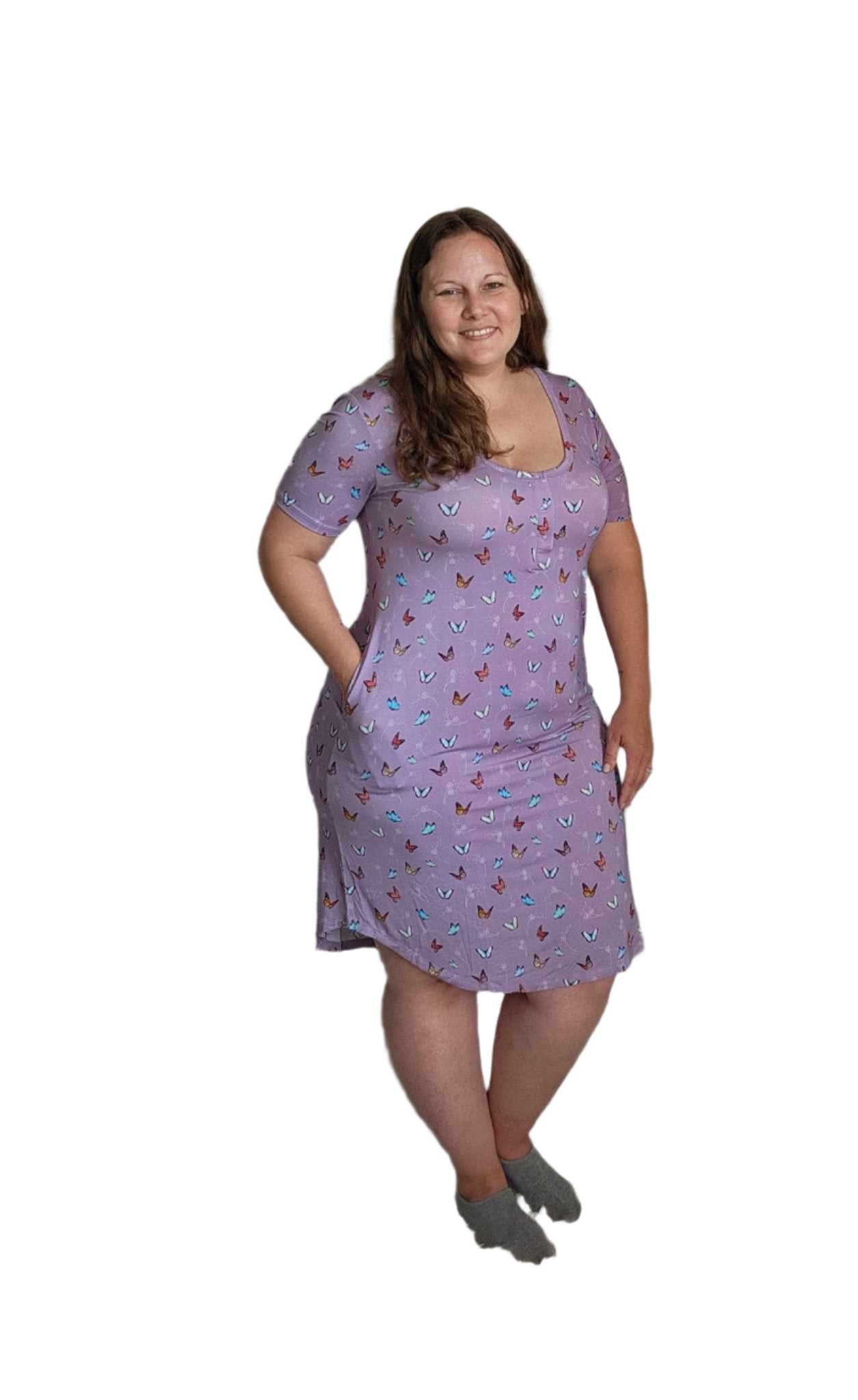 Dragonfly Dreams Bamboo Wishes Do Come True Women's Nightgown