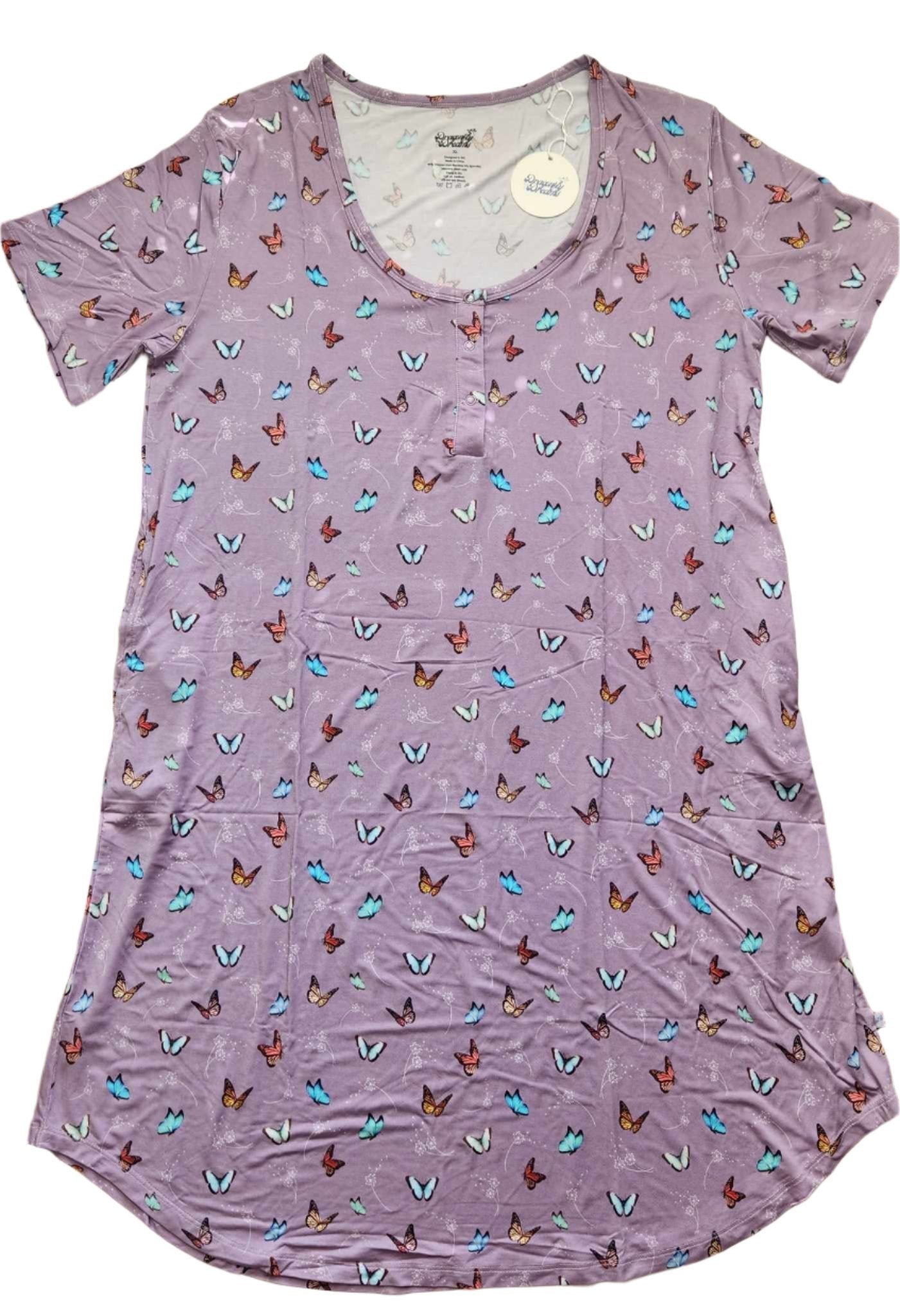 Dragonfly Dreams Bamboo Wishes Do Come True Women's Nightgown