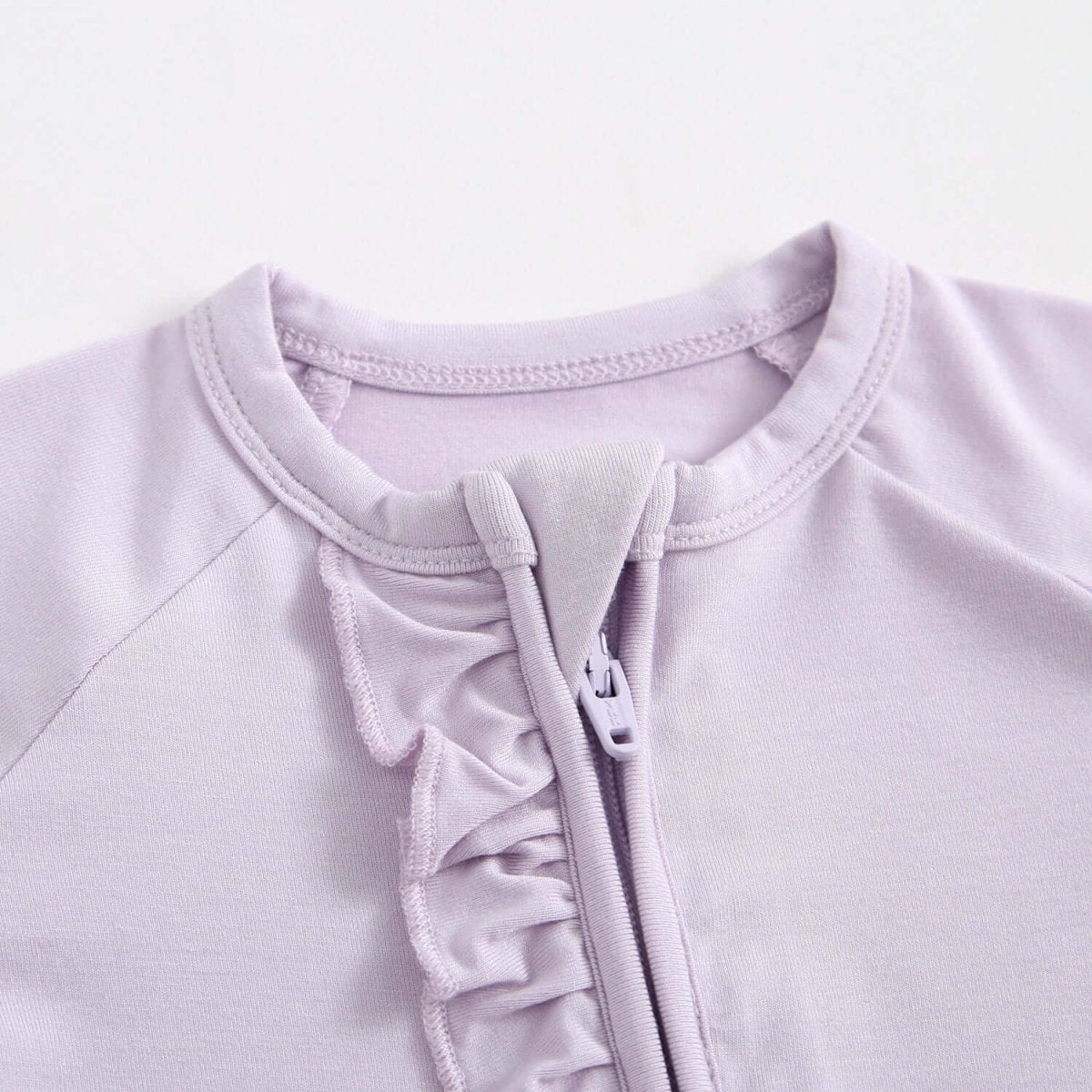 Luxie Charm Wisteria Ruffled Zippered Baby Romper - Everetts Place Boutique - 