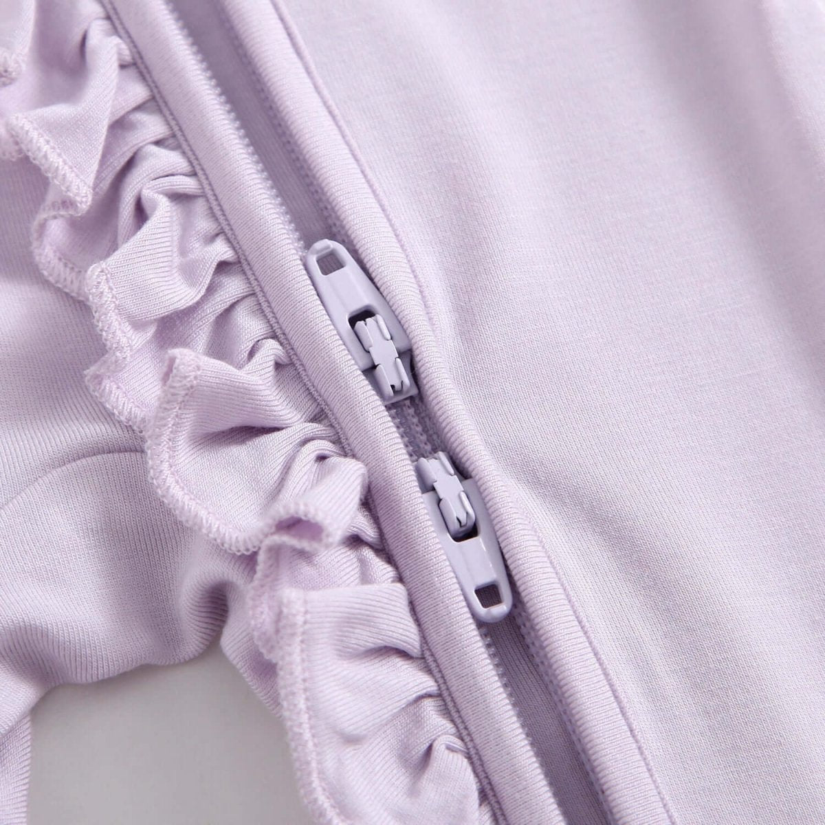 Luxie Charm Wisteria Ruffled Zippered Baby Romper - Everetts Place Boutique - 