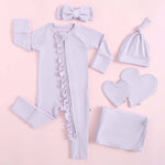 Luxie Charm Wisteria Ruffled Zippered Baby Romper - Everetts Place Boutique - 