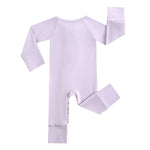 Luxie Charm Wisteria Ruffled Zippered Baby Romper - Everetts Place Boutique - 