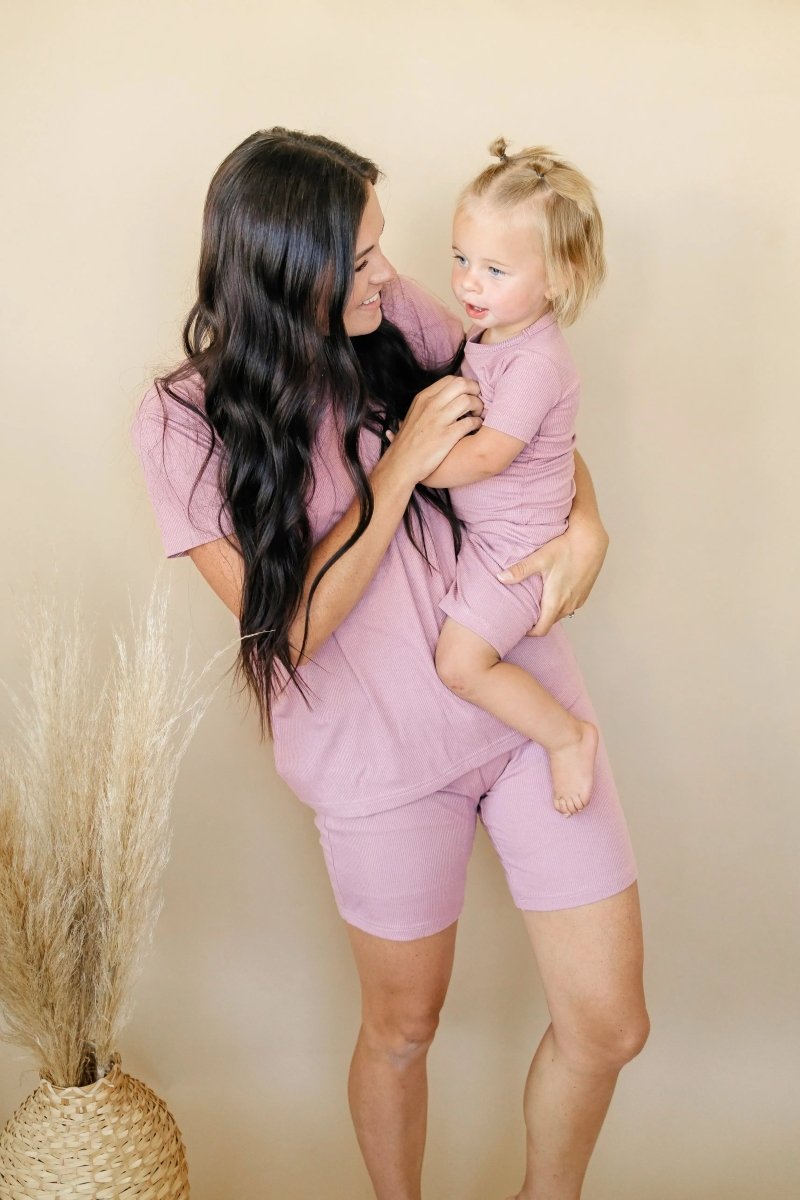 Little Joy Co. Womens Bamboo Ribbed Pajama Top and Bottom Separates - Everetts Place Boutique - 