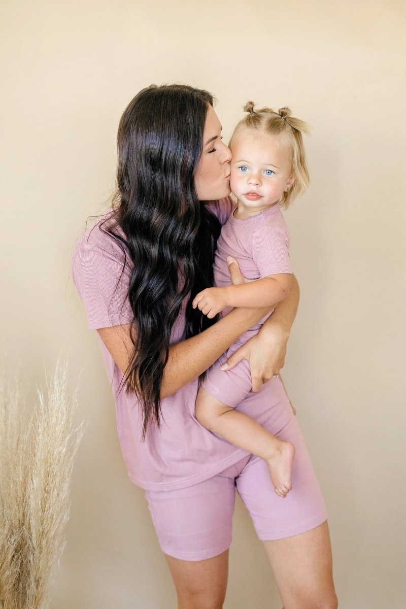Little Joy Co. Womens Bamboo Ribbed Pajama Top and Bottom Separates - Everetts Place Boutique - 