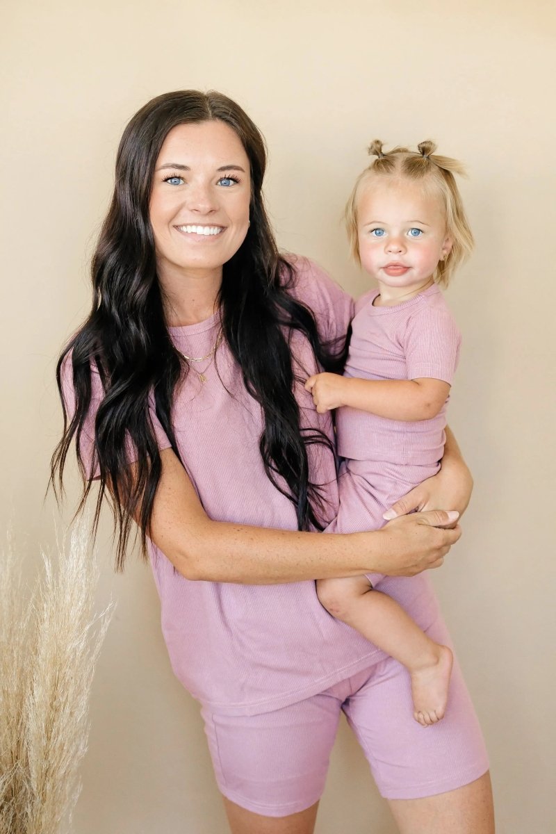 Womens Bamboo Ribbed Pajama Top and Bottom Separates - Everetts Place Boutique - 