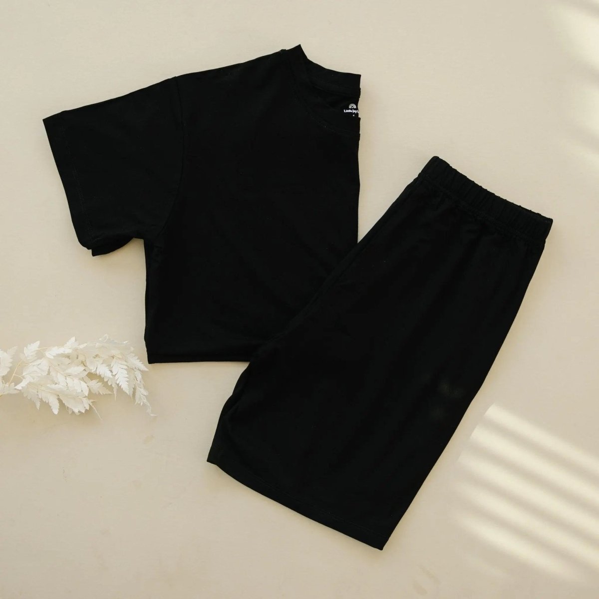 Little Joy Co. Women's Bamboo Tee and Bike Shorts Set Separates Soft - Everetts Place Boutique - 