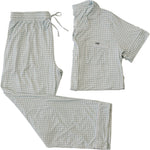 Mebie Baby Women's Light Blue Gingham Pajama Set - 