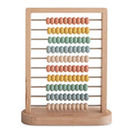 Mushie Wooden Abacus for Kids - Classic Educational Toy for Counting and Color Sorting in Nursery and Playroom -