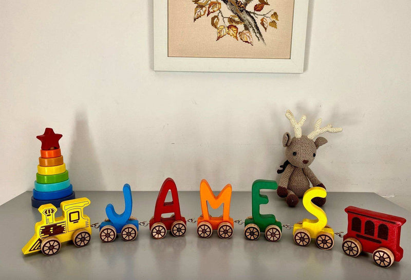 Wooden Letter Train Puzzle for Kids - Everetts Place: Online Boutique - Furniture