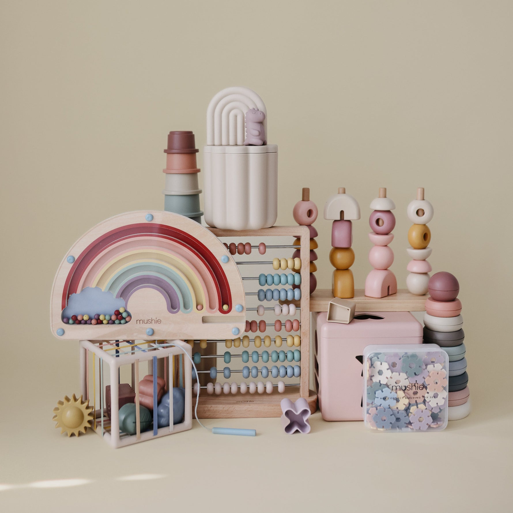 Mushie Wooden Magnetic Rainbow MazeEveretts Place