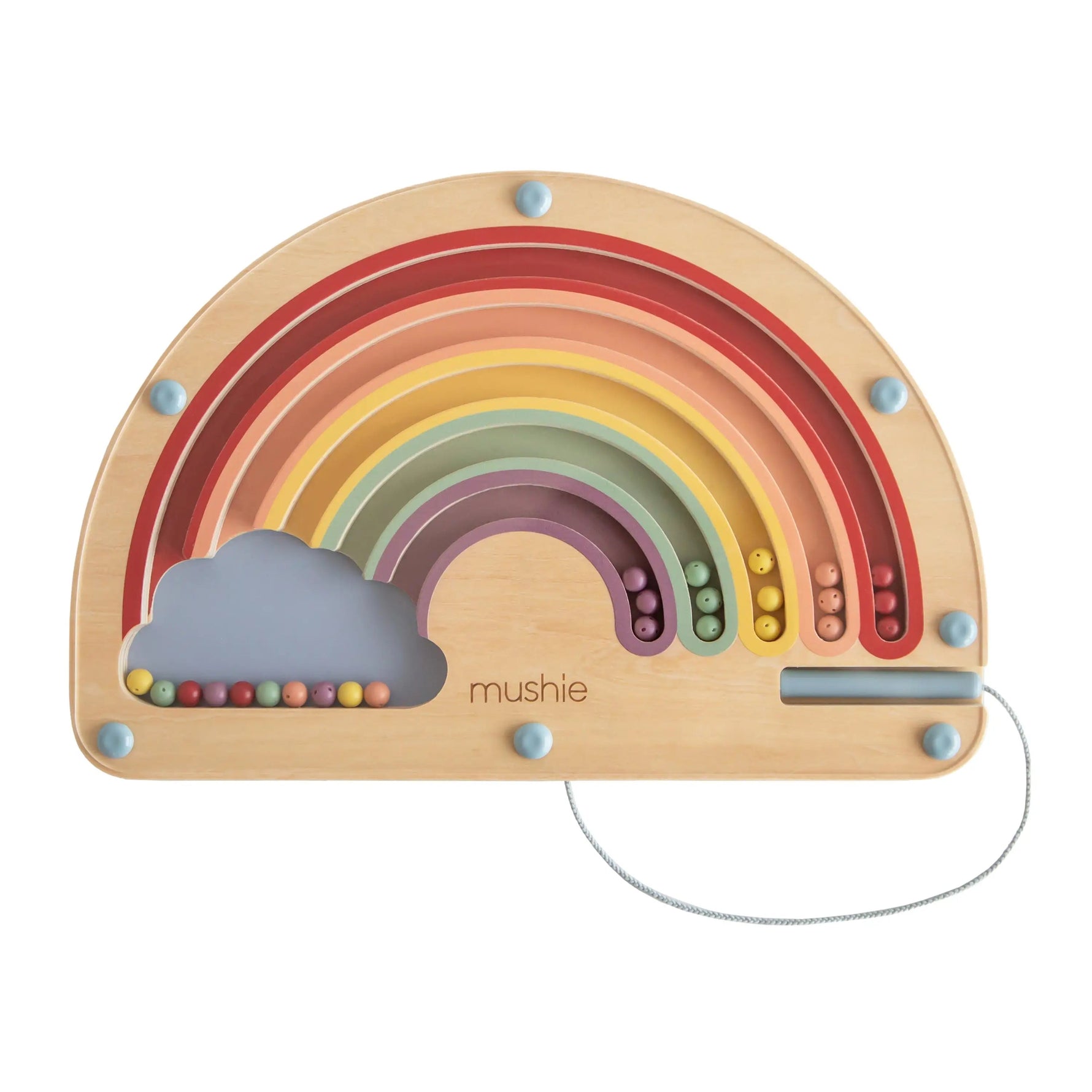 Mushie Wooden Magnetic Rainbow Maze - 