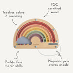 Mushie Wooden Magnetic Rainbow Maze - 