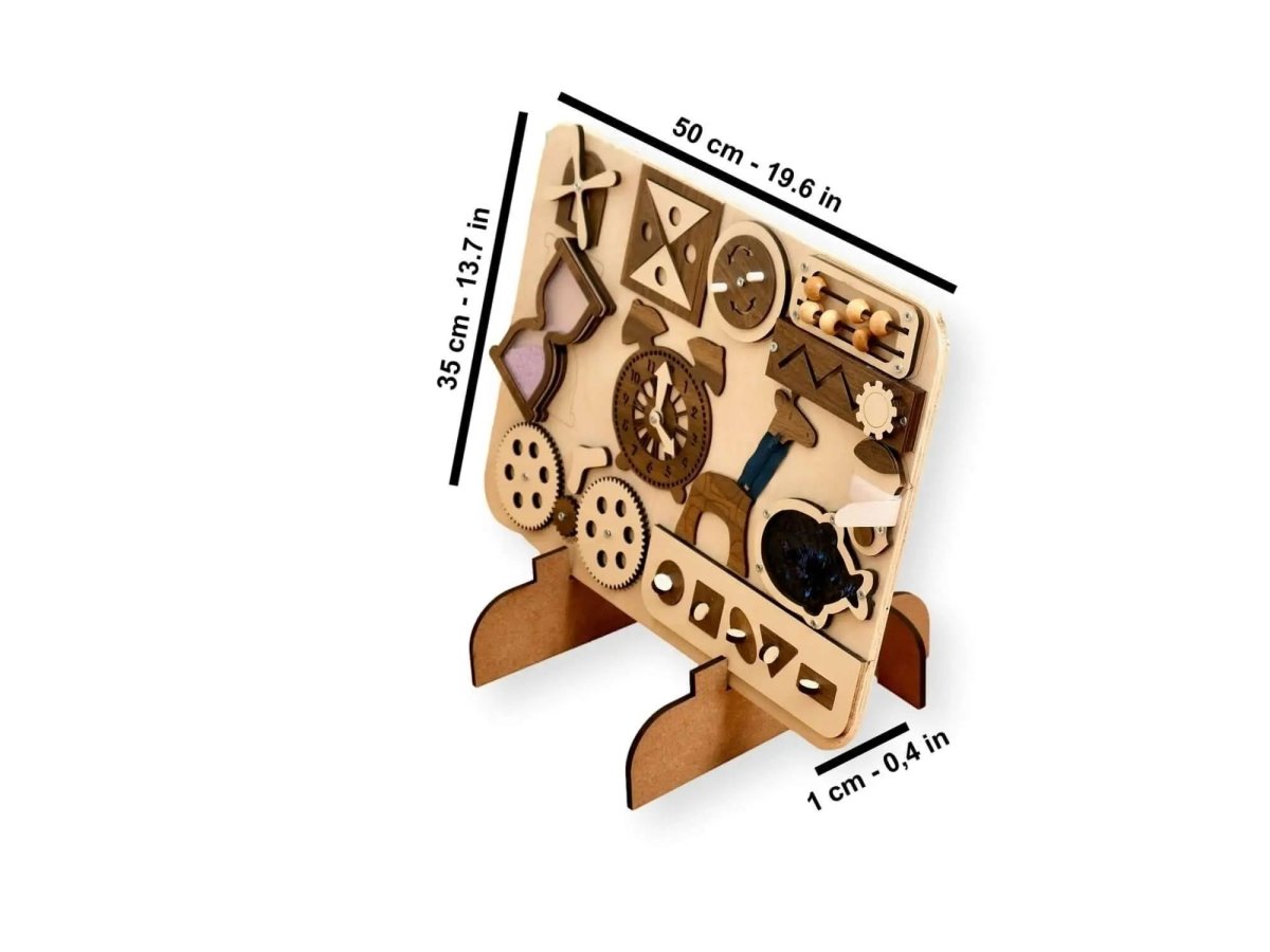 Kidodido Wooden Montessori Busy Board for Toddlers 12 Activities - Everetts Place Boutique - 