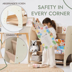 Goodevas Wooden Montessori Shelves for Toddler 2 in 1 Bookshelf and Toy Shelving - Everetts Place Boutique - 