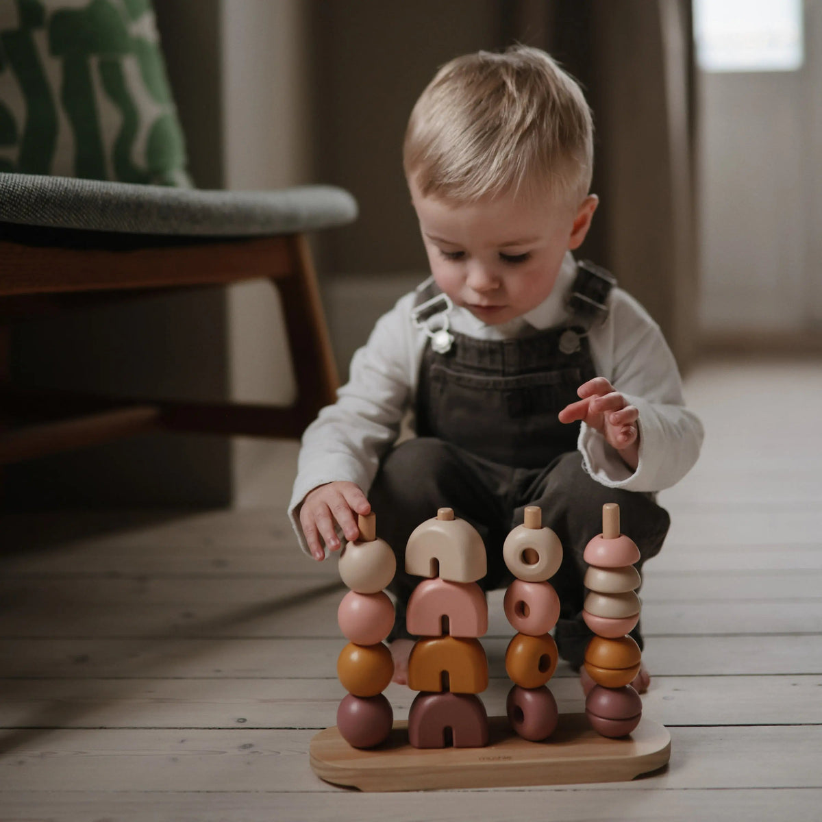 Mushie Wooden Multi Shape Stacker - 
