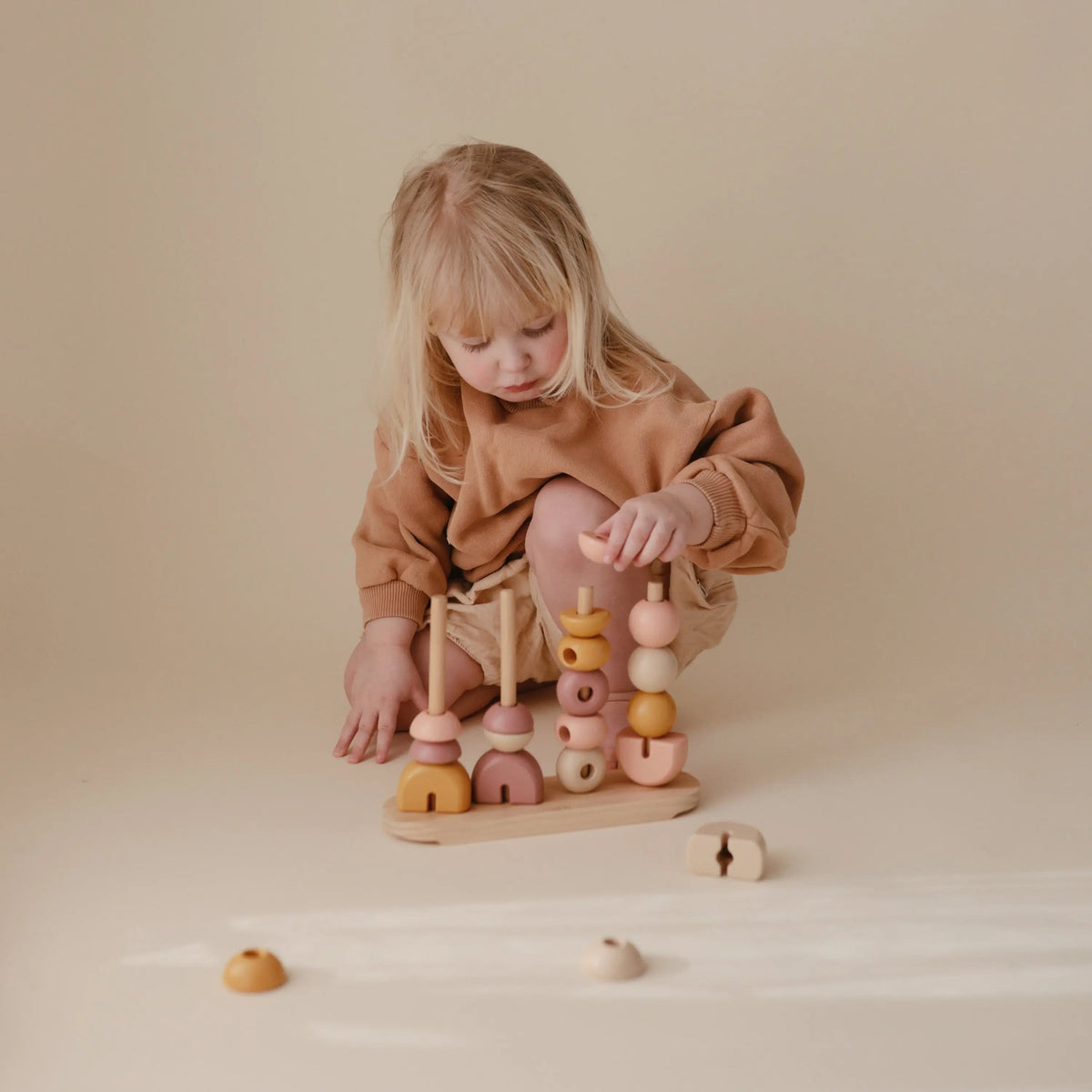 Mushie Wooden Multi Shape Stacker - 
