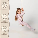Goodevas Wooden Rope Swing for Kids - Versatile Goodevas Disc Rope Swing for Indoor and Outdoor Play -