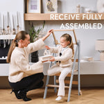 Goodevas Wooden Tower - Foldable Step Stool For Toddlers - Gray - Everetts Place Boutique - 