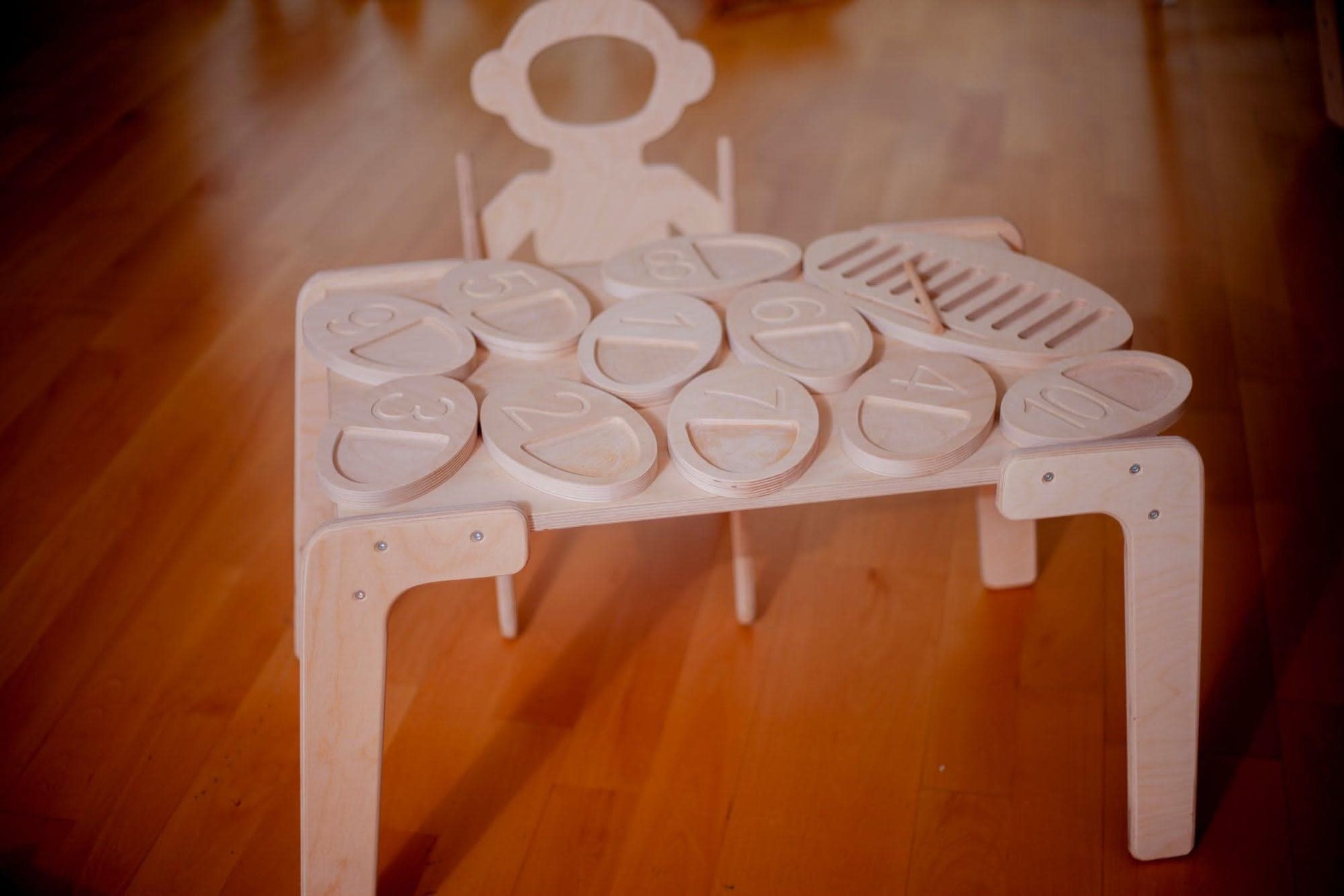 Wooden Tracing Board for Toddlers Counting Tray Set Kidodido Everetts Place: Online Boutique