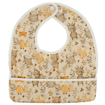 Woodland Animals Flip Bib With Pocket For Drool And Spills Texas Tushies 