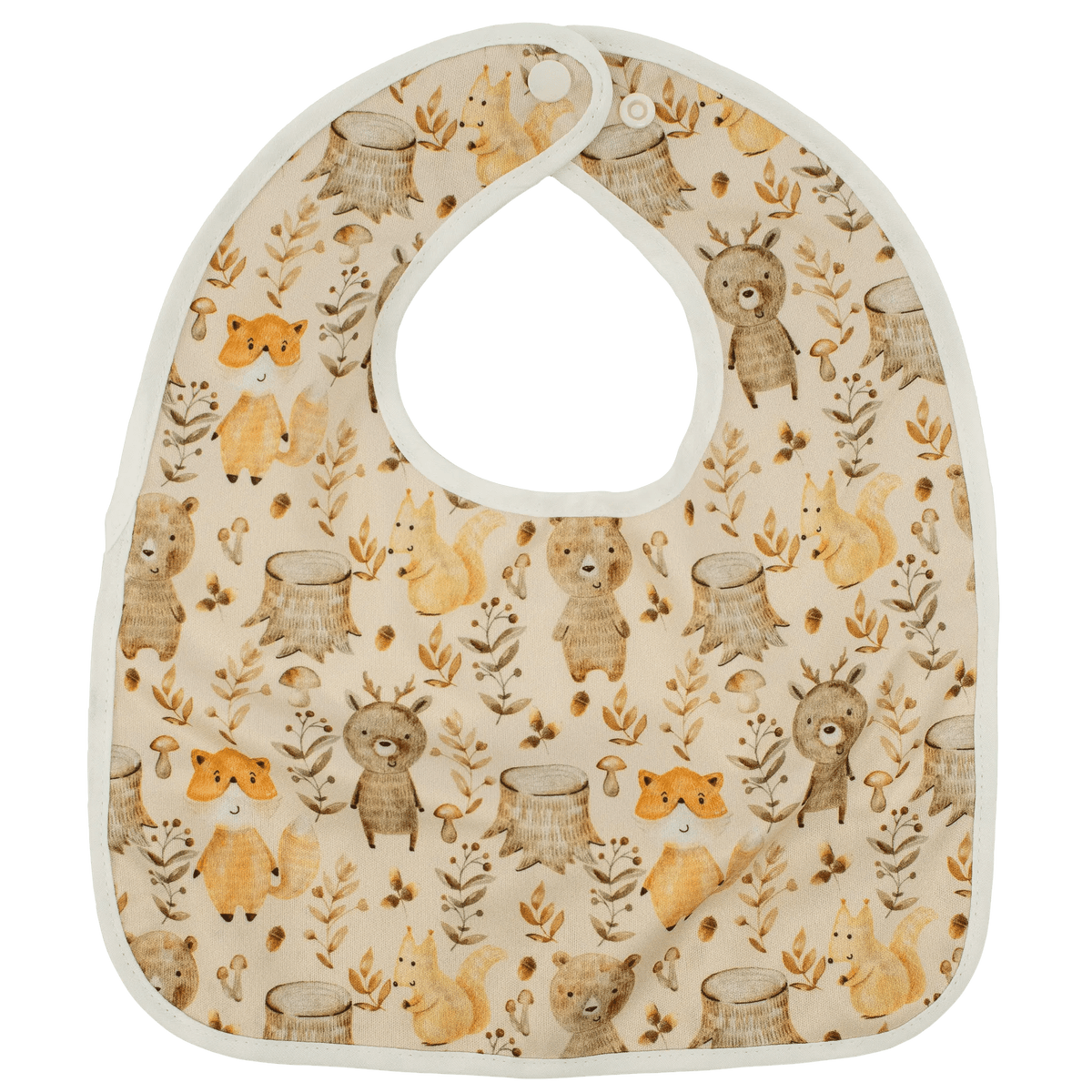 Woodland Animals Flip Bib With Pocket For Drool And Spills Texas Tushies 