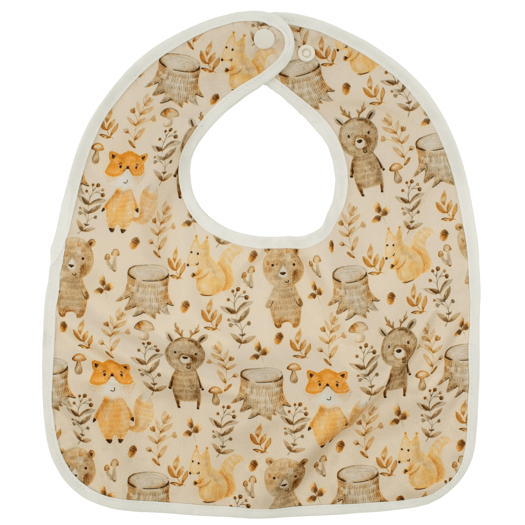 Woodland Animals Flip Bib With Pocket For Drool And Spills Texas Tushies 