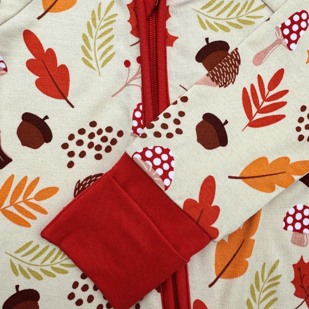 Kolorful Woodland Whimsy Bamboo Baby Pajamas with Two Way Zipper - Everetts Place Boutique - 