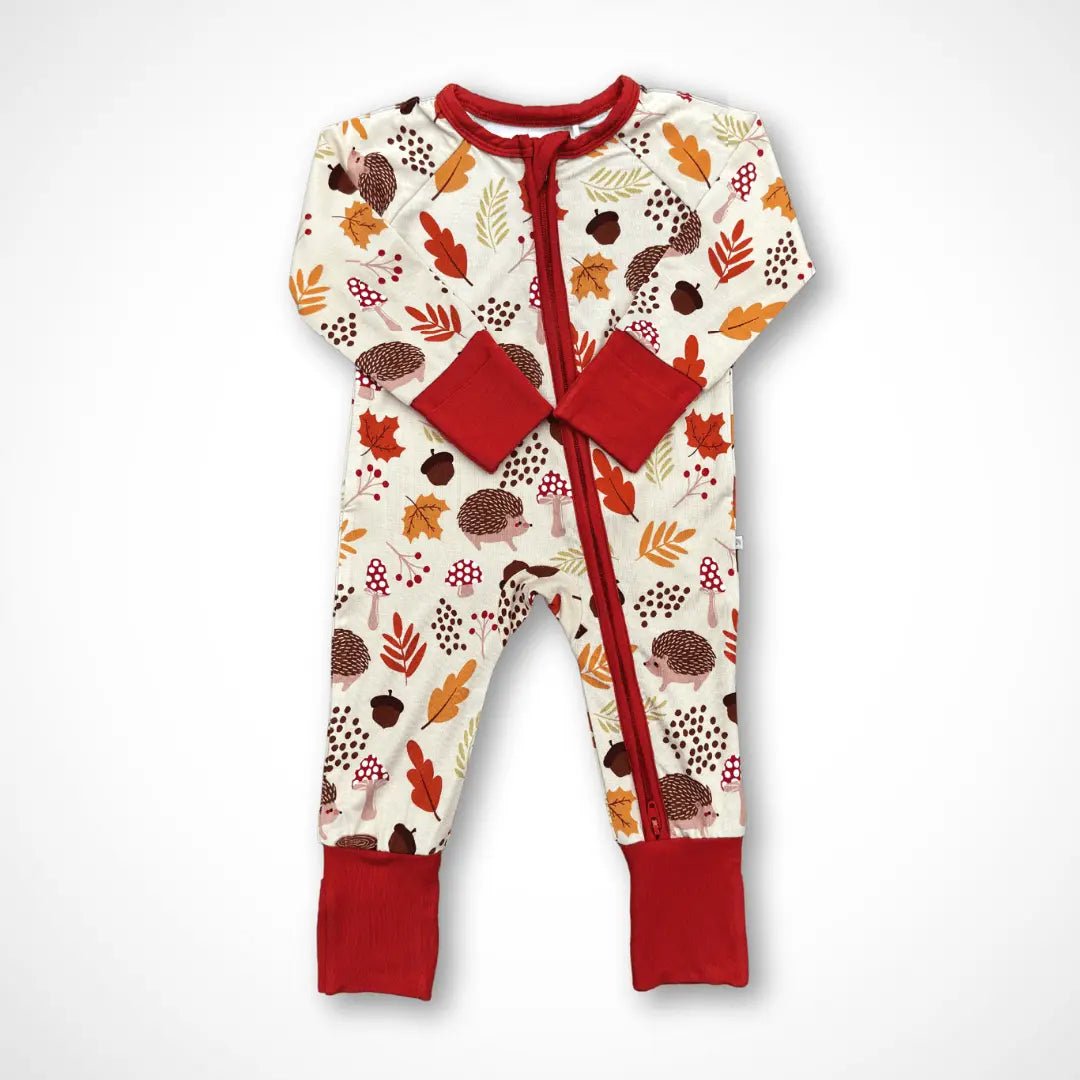 Kolorful Woodland Whimsy Bamboo Baby Pajamas with Two Way Zipper - Everetts Place Boutique - 