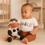 Wool Knit Buddy Willa The Cow Cozy Organic Plush Toy By Finn And Emma For Babies And Toddlers Finn + Emma 
