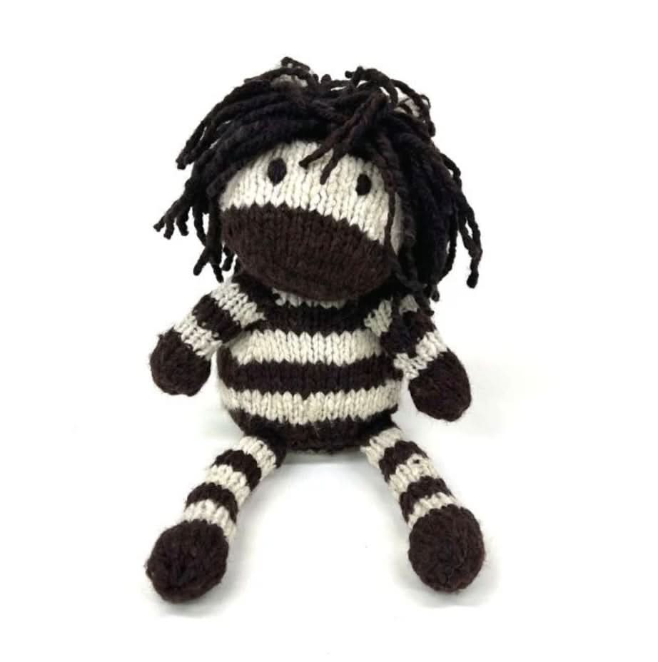 Finn + Emma Wool Knit Buddy | Zachary the Zebra - 