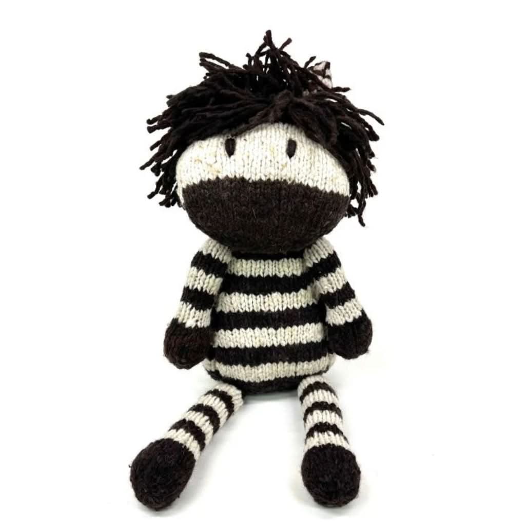 Finn + Emma Wool Knit Buddy | Zachary the Zebra - 
