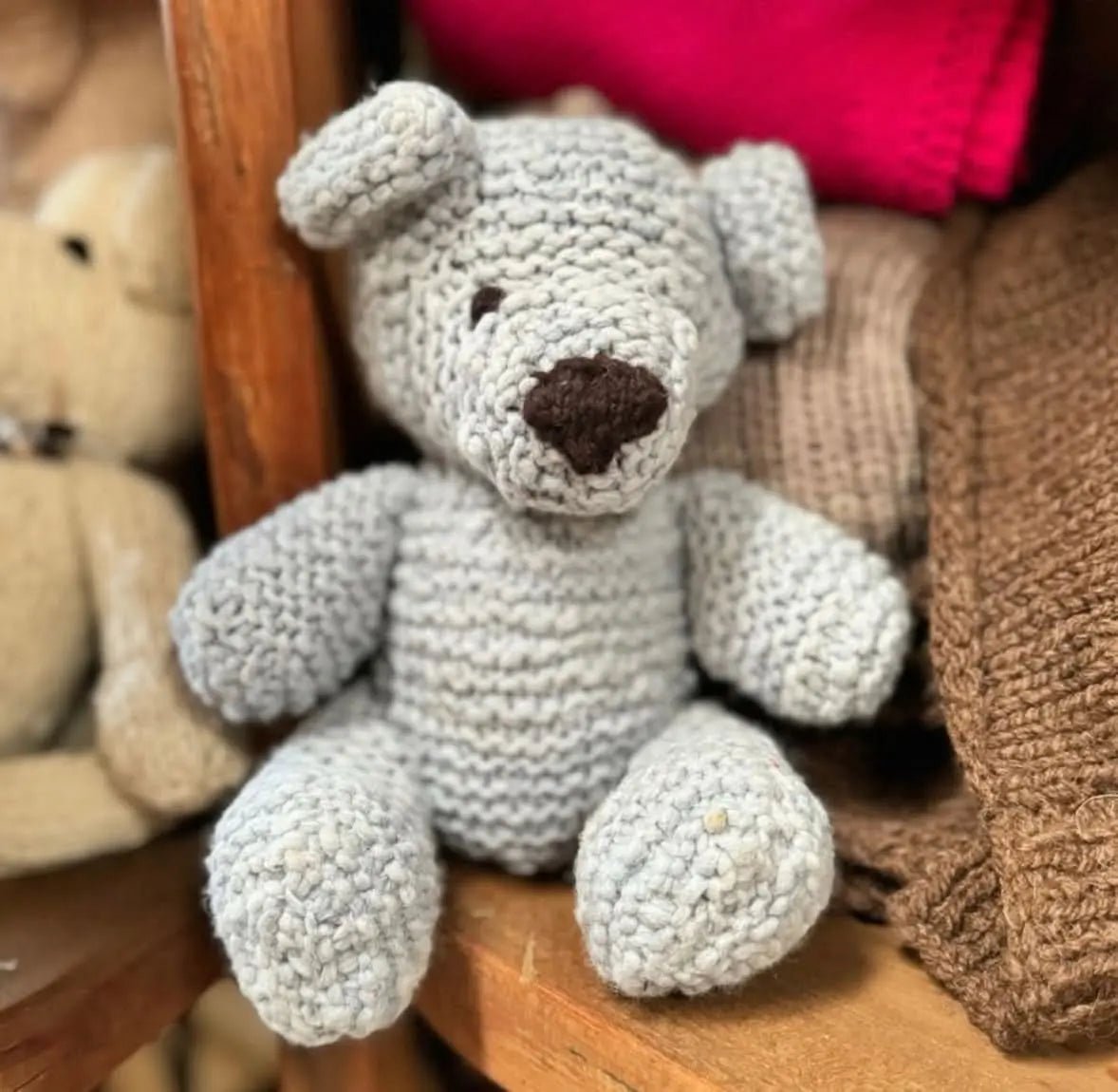 Wool Knit Buddy  | Zee the Blue Bear Finn + Emma 
